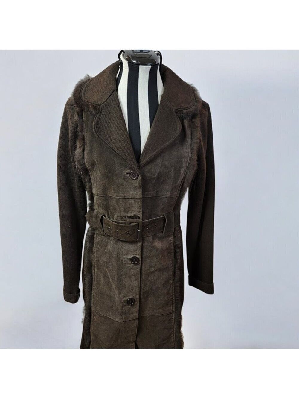 Cynthia Steffe Suede Coat Size M - Suede and Fur Trim - Luxury @ Poshmark Price